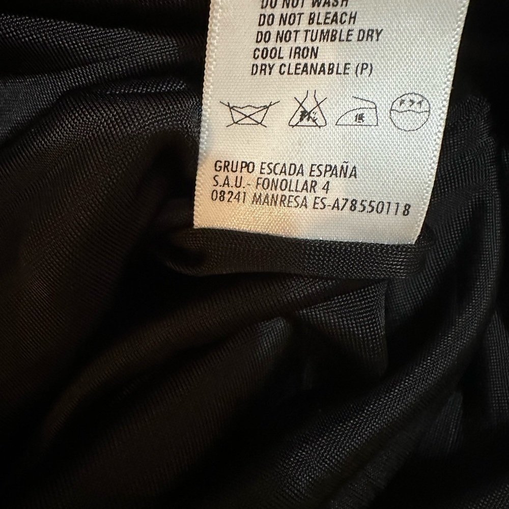 Escada Red label Black Seath Dress, Sz 42 or 6 - Picture 8 of 10